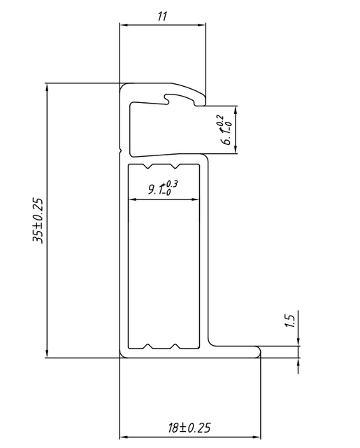 Khung nh&ocirc;m năng lượng mặt trời 35x18mm